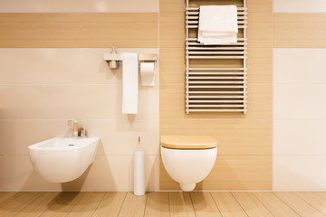 Toilett Design: Light Wood