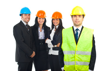 Young architect and his teamwork