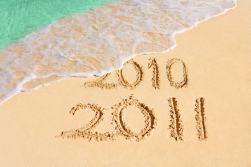 Numbers 2011 on beach
