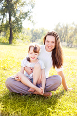 Fototapeta premium mother and daughter