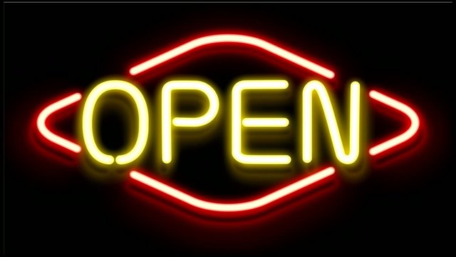 Open Neon Sign Animated