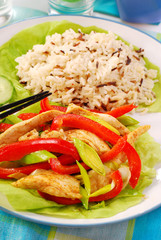 oriental chicken with vegetables