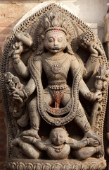 hindu god vishnu sculpture,Bhaktapur, Nepal