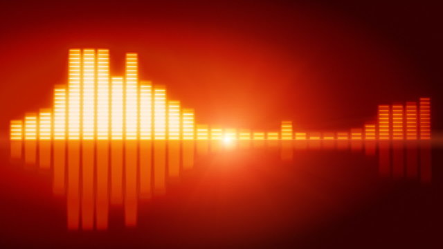 Graphic equalizer in orange