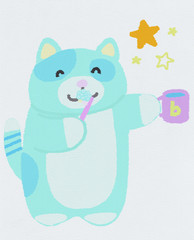 ねこさん、歯磨きしようね