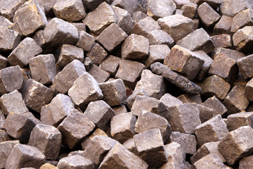 Pflastersteine auf einem Haufen