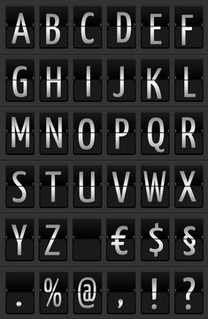 flugplatztafel letter verschiebbar,
