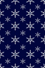 Schneeflocken auf blauem Hintergrund