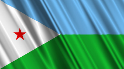 Obraz premium Djibouti Flag