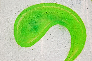 green abstract shape