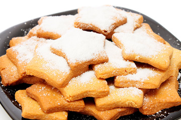 cookies on a plate, isolated.