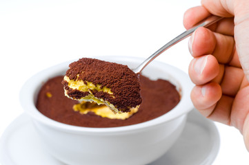 sweet dessert in a white cup