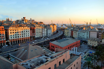 genova, panorama dal bigo
