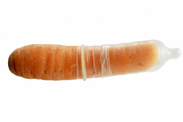 carrot inside condom