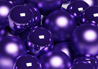 Christmas Decoration / Violet Christmas Balls