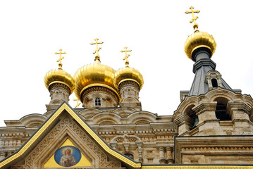 Fototapeta na wymiar Russian Orthodox Church of St Mary Magdalene