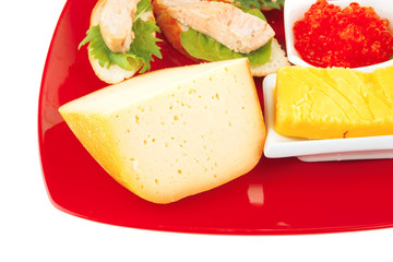 fried salmon and cheese