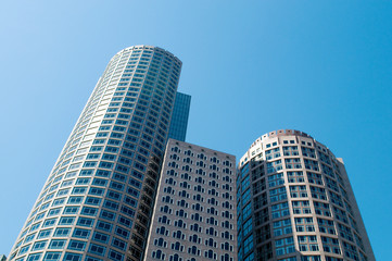 Fototapeta na wymiar Boston City - 07 września - panorama z wieżowcami
