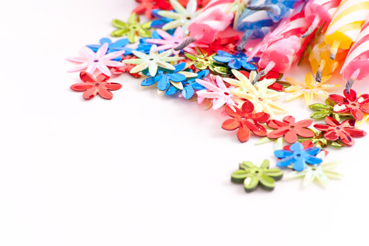 Flower Celebration Confetti with Candles