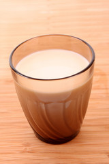 glass with milk isolated on white