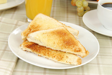 Thick buttered toast