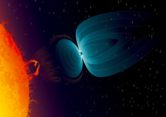 Earth's Magnetic Field and Solar Wind.
