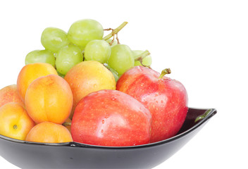 Close view of fresh and healthy fruits