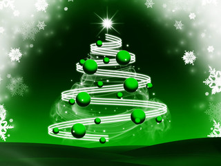abstract green christmas tree background