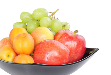 Close view of fresh fruits at shallow depth of focus