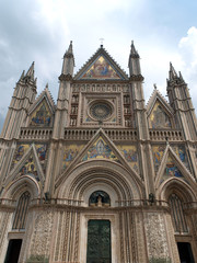 Fototapeta na wymiar Orvieto - Fasada katedry.