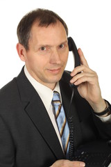 Manager telefoniert