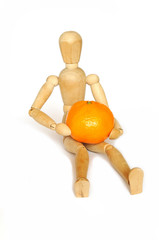 mannequin with mandarin