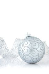 Christmas decorations isolated on the white background