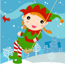 Plakat Swinging elf