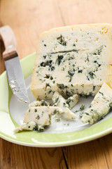 blue cheese on plate