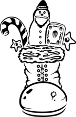 Weihnachten, Nikolaus, Nikolausstiefel, Lebkuchen