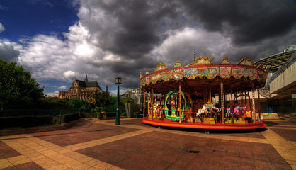 Les Halles' Merry-go-round, Paris, France