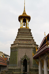 The temple Wat phra kaeo in the Grand palace area, one of the ma