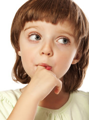 Fototapeta premium little girl taste it something
