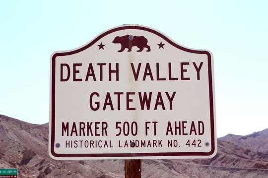 Cartello storico della Death Valley