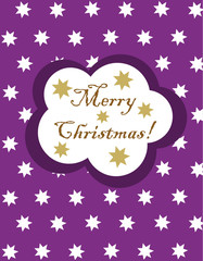 Fototapeta na wymiar Purple Christmas card