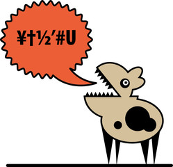 Strange monster, vector illustration