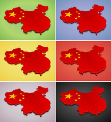 Map of People's Republic of China 3D (background)