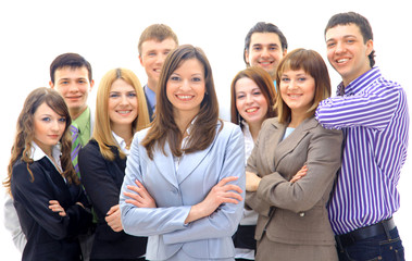 Visionary young business group -