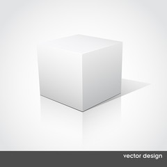 Cube on a white background. Vector