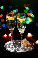 flutes of champagne