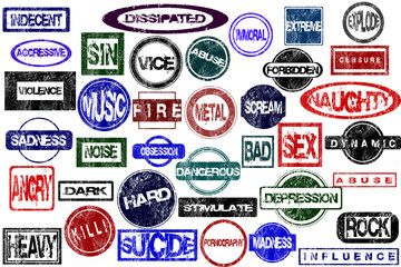 Rubber stamps with negative concepts