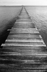 Fototapeta premium Black and White Ocean Pier