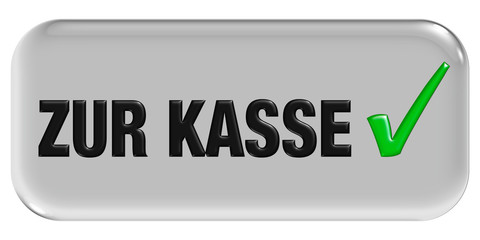 Button grau Ecken rund ZUR KASSE