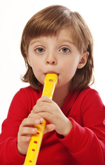 little girl with  flute © Vera Kuttelvaserova